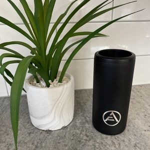 NEW IN BOX EAF 12oz Skinny Can Cooler Black Shade Double Wall 18/8 Stainless